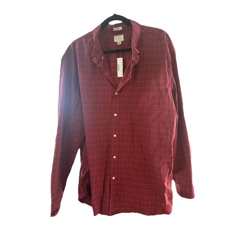 J.CREW Men's Secret Washing Shirt XXL, Organic Cotton, Classic Button